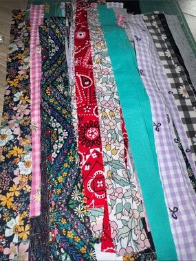 Mixed Fabric Strips for bracelets